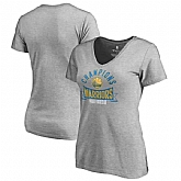 Women Golden State Warriors Fanatics Branded 2018 NBA Finals Champions One Commitment Plus Size V Neck T-Shirt Heather Gray,baseball caps,new era cap wholesale,wholesale hats
